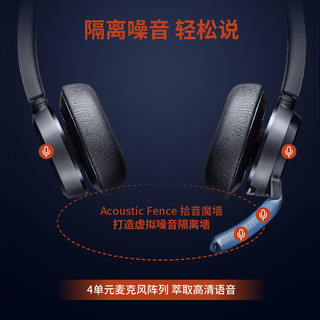 缤特力（PLANTRONICS） Focus 2  无线蓝牙耳机 头戴式主动降噪 立体声   手机+电脑 Teams版