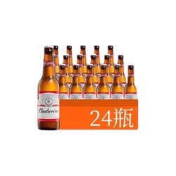 Budweiser 百威 拉格啤酒 355ml*24瓶 整箱装 美国原装进口