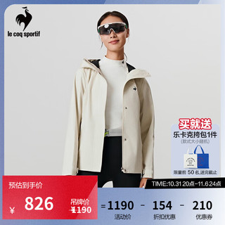 乐卡克法国公鸡女款运动休闲梭织外套夹克CE-5773233 白色/WHT S