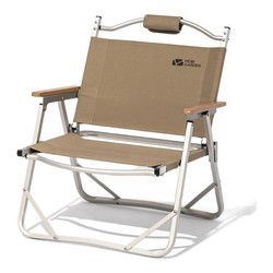 MOBI GARDEN 牧高笛 折疊椅 戶外露營野餐休閑椅鋁合金輕量椅折疊低躺椅 低躺椅/暖沙色