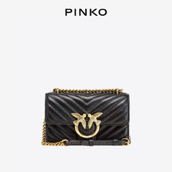 PINKO 品高 新款时尚迷你羊皮小香风女包单肩斜挎飞鸟燕子包正品