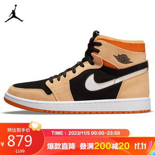 NIKE 耐克 AIR JORDAN 正代系列 Air Jordan 1 Zoom Air Cmft 男子篮球鞋 CT0978-200 橙/黄/黑 43