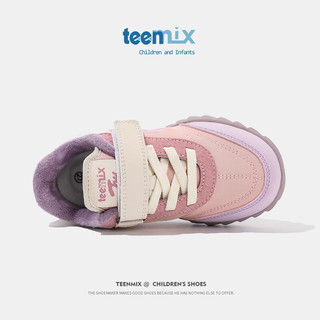 天美意（TEENMIX）天美意童鞋儿童运动鞋秋季小孩透气休闲阿甘鞋中大童潮 紫色（加绒） 26码