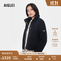 AIGLE艾高20保暖时尚耐穿全按扣抓绒衣外套女 黑色 AO218 34(155/80A)