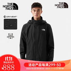THE NORTH FACE 北面 冲锋衣单层男外套户外运动秋季新款 JK3/黑色 XL