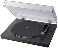 SONY 索尼 PS-LX310BT 蓝牙电唱机(唱机前置功放，自动播放功能，铝制碟片)，黑色