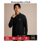 Abercrombie & Fitch 男装 美式复古商务经典刺绣logo长袖Polo衫 322938-1 黑色 M (180/100A)