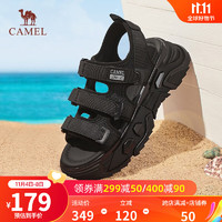 CAMEL 骆驼 凉鞋女夏季新款厚底舒适运动休闲鞋时尚沙滩鞋子 L23M525053黑色 37