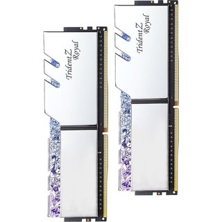 G.SKILL 芝奇 Trident Z Royal皇家戟系列 DDR4 3000MHz RGB 台式机内存 灯条 花耀银 16GB 8GBx2