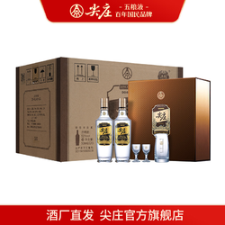 尖庄 高光礼盒纯粮固态发酵浓香型优级白酒整箱5套52度500ml*10瓶