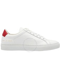 COMMON PROJECTS 女士红尾复古低帮真皮小白鞋