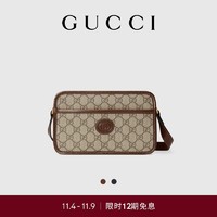 GUCCI 古驰 [12期免息]GUCCI古驰饰互扣式双G男士迷你手袋邮差包[相机包]