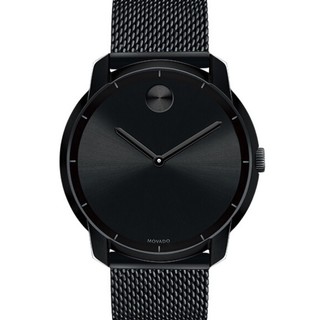 MOVADO 摩凡陀 BOLD波特系列 44mm黑色表盘石英男表 镀黑不锈钢表带 3600261