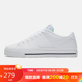 NIKE 耐克 女子 板鞋 WMNS NIKE COURT LEGACY NN  运动鞋 DH3161-101 白色 36.5码