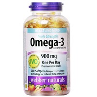 Webber Naturals 伟博 加拿大伟博（Webber Naturals） omega-3深海浓缩天然鱼油软软化胶囊200粒