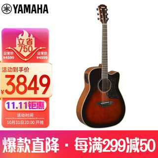 YAMAHA 雅马哈 面单吉他系列电箱款民谣木吉他单板缺角 A1M TBS