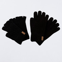 AC米兰 2双装冬季加绒手套全指+半指户外骑行手套男女保暖运动手套触屏