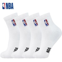 NBA 男士中筒运动袜子男款棉舒适吸汗透气健身篮球跑步袜