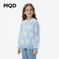 一夜入冬：MQD 马骑顿 女童满版卡通针织衫