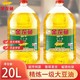 金龙鱼 精炼一级大豆油10L*2桶 特大桶装 食用油整箱囤货