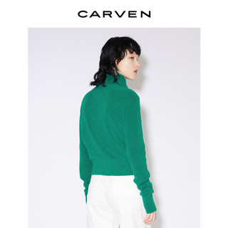 CARVEN 卡纷 女士高领针织衫 6232V2404602 绿色 L