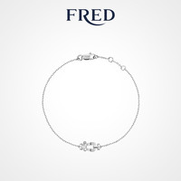 FRED 斐登 FORCE 10系列 6B1142 几何18K白金手链 17cm 1.9g