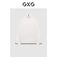 GXG男装【生活系列】21年冬季商场同款灰白系列高领毛衫 白色 175/L