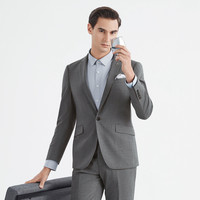 SEVEN 柒牌 休闲西服套装男商务休闲男士外套格纹套西