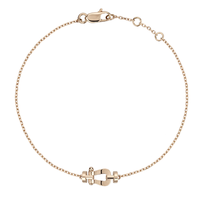 FRED 斐登 FORCE 10系列 6B1141 几何18K玫瑰金手链 17cm 1.7g