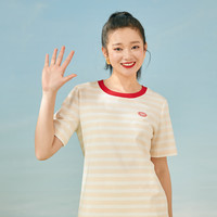 E·LAND 衣恋 女士圆领短袖T恤 EERAB6303I35