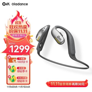 Oladance OWS Sports开放式耳机不入耳式防水降噪运动耳机超长续航 银