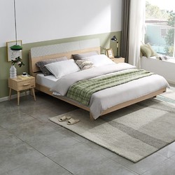 QuanU 全友 家居 (品牌补贴) 床简约1.5米双人床主卧室家具框架大床126701A