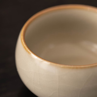 瓷牌茗茶具（cipaiming teaset）茶杯主人杯单杯家用个人品茗杯高档茶盏 汝窑聚香杯-六杯
