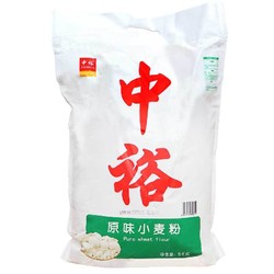 中裕面粉 原味小麦粉5kg包子馒头食品水饺通用山东小麦粉中筋面粉