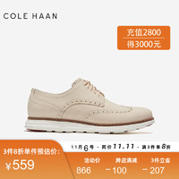 COLE HAAN 歌涵 colehaan双11同价购/歌涵 男士牛津鞋 布洛克雕花透气轻盈正装皮鞋C29678 米色-C29678