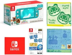 Nintendo 任天堂 動森套裝 matsuki 圖案 + 動物穿越毛巾手帕 2 件套裝 +  Nintendo Switch 徽標