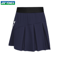 YONEX 尤尼克斯 羽毛球服短裙女运动百褶裙训练服220253BCR 藏青 M