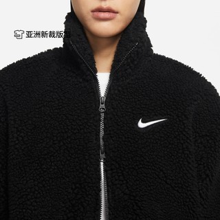 Nike耐克女仿羊羔绒夹克外套宽松耐克勾勾加绒加厚休闲DR5629