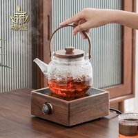 榜盛 玻璃煮茶壶蒸茶壶养生家用电陶炉小型喷淋式新款煮茶器煮茶炉
