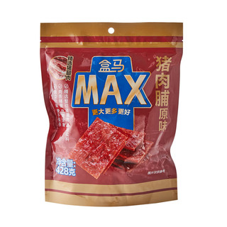 盒马MAX 原味猪肉脯428g肉干休闲烧烤猪腿肉办公室零食小吃熟食