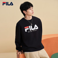 FILA斐乐套头加绒卫衣女冬季宽松装多彩上衣男