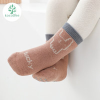kocotree kk树 树婴儿袜子秋冬地板袜儿童防滑宝宝袜子保暖加厚袜子