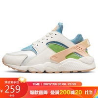 耐克NIKE休闲鞋女气垫华莱士AIR HUARACHE运动鞋DQ0117-100白蓝37.5