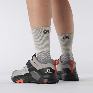 萨洛蒙（Salomon）女款 户外运动防水透气舒适稳定包裹防护徒步鞋 X ULTRA 4 GTX 合金灰 416873-宽鞋楦 UK6(39 1/3)