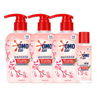 OMO 奥妙 酵素内衣洗衣液 300g*3瓶+100g/瓶 淡雅樱花