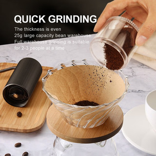 LADEFIS 法国 咖啡磨豆机 便携电动咖啡豆研磨机 触控屏磨豆机 USB充电 轻奢暗黑1