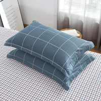 雲上舒 全棉枕套 40支纯棉斜纹印花枕头套 迪莉亚 一对装(74*48cm)