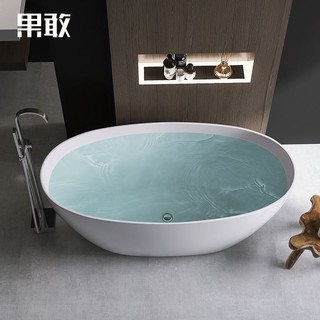 果敢 民宿设计师酒店网红少女心双人情侣家用深泡1.2m-1.7米浴缸盆057