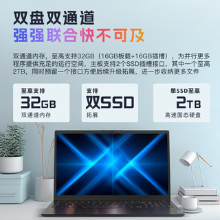 联想（Lenovo）笔记本小14/15.6八核高性能轻薄本2023锐龙R7商务办公大游戏设计师本手提电脑 15.6丨R7-7730U 32G 512G 升级 IPS高清护眼屏 星际暗夜