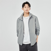 纯色可藏帽网里休闲运动百搭风衣外套男士